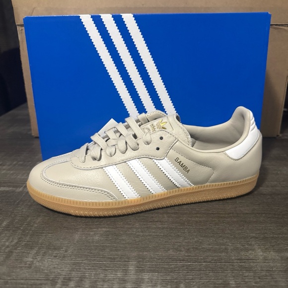 Adidas Samba Men's Sneakers - Cream and White - Picture 1 of 5